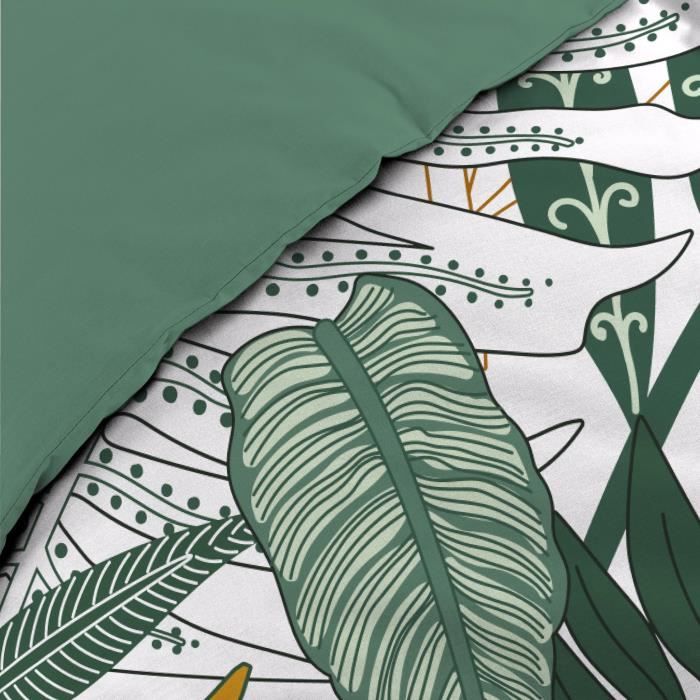 Housse de couette - Floride - 220 x 240 cm - 100% Coton - 2 Taies - Certification Oeko-Tex®