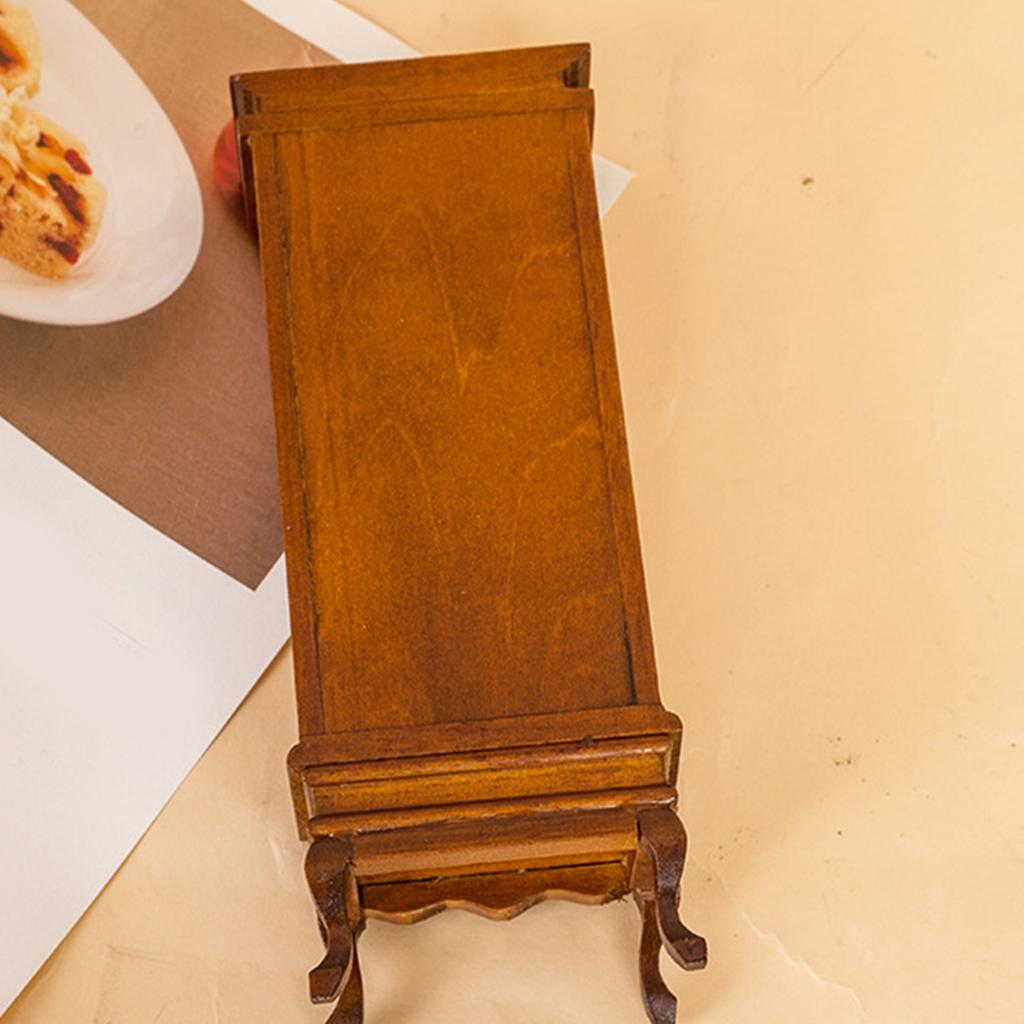 Миниатюрный деревянный шкаф-витрина масштаба 1/12 для кукольного домика, аксессуары, ручная работа, реалистичная модель винного шкафа, мебель