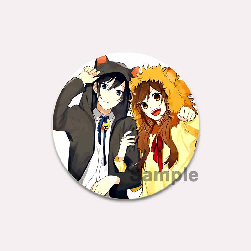32/44/58 мм Love Anime Horimiya Значки на рюкзаке Аксессуары Miyamura Izumi Hori Kyouko Мультфильм Броши для одежды Сумка Декор Подарки Булавки