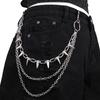 Hip-Hop Punk Metal Rivets Pants Chain Multi-Layer Waist Chain Dress Up Pants Hundred For Men Women Waist Chain Jewelry