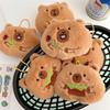 Милая Креативная Пищащая Капибара Плюшевая Кукла Мягкая Игрушка Брелок Подвеска Сумка Подвеска Украшение Девочковый Шарм для Рюкзака Детский Подарок на День Рождения