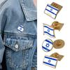 Israel Flag Crystal Epoxy Badge Brooch World Flags Brooch