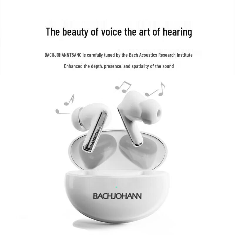 Bach Johann T5ANC Noise-Cancelling True Wireless Earbuds