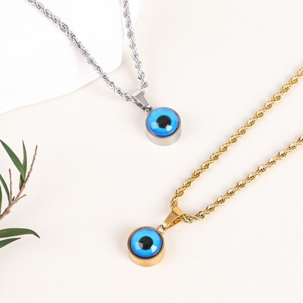 Round Eye Twisted Collarbone Choker Twisted Chain Pendant Chain Necklace Special Occasion