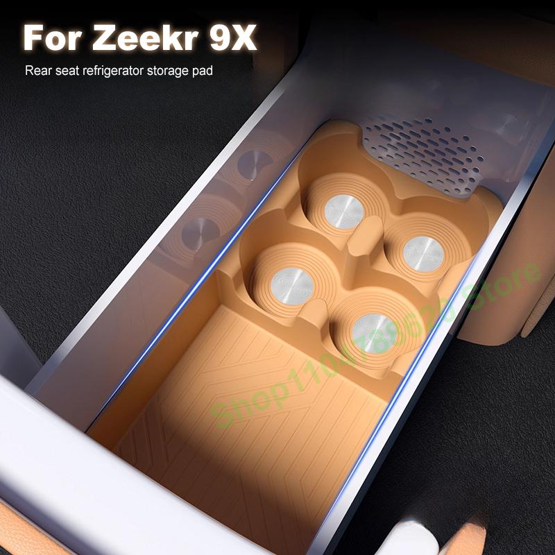 Для Zeekr 9X Задний Холодильник Силиконовый Коврик Держатель для Стакана Напитка Нескользящий Держатель Подставка Аксессуары для Декора Салона Автомобиля