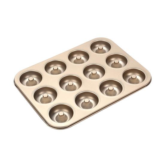 Donut Baking Pan 6-Count Carbon Steel Nonstick Donut Pan for Baking Easy Release Doughnut Molds Multifunctional Bakeware for Cakes Muffins Pies