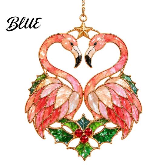 Безопасное для животных Подвесное украшение Фламинго Рождественский ornament Акриловое Прибрежное украшение для елки Украшения Тропический пляжный подвес для Рождественской елки Дома