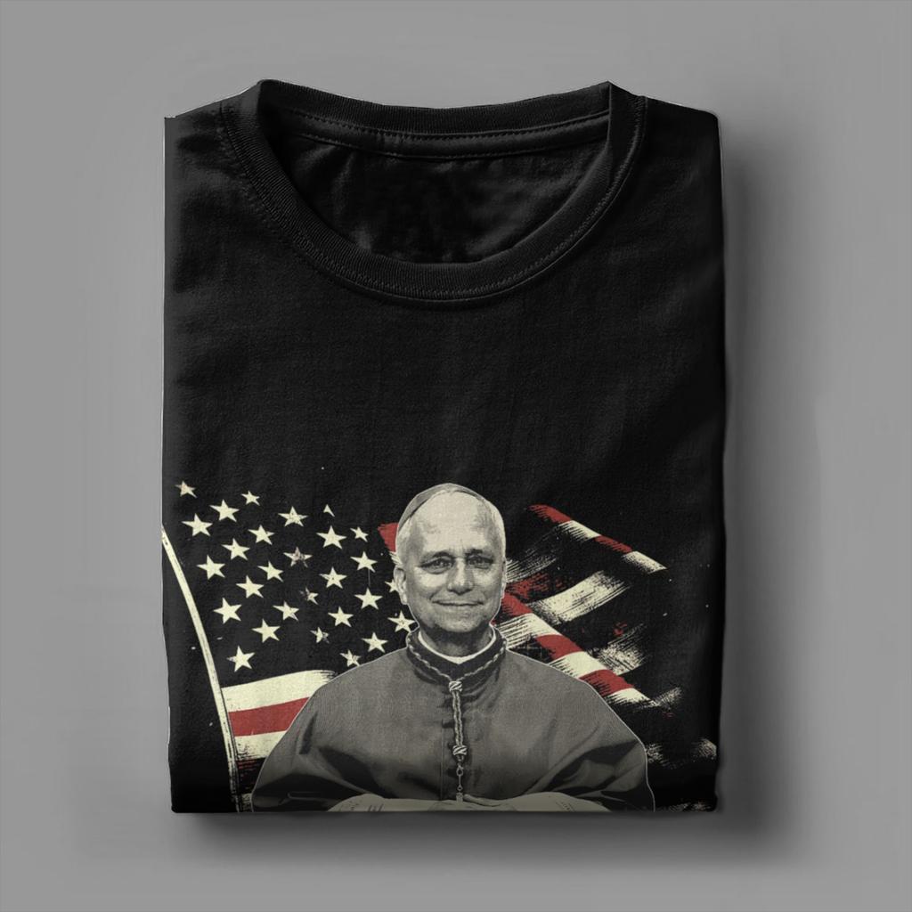Кардинал Роберт Прево Папа Лев XIV Футболки Мужские Хлопковые Модные Футболки Для Мужчин Футболки С Круглым Воротником Футболки С Коротким Рукавом Оригинал