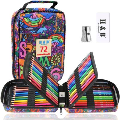 Roleness Colored 72 цветная раскраска для детей и цветные карандаши мягкий чехол для хранения цветных карандашей включены карандаши, цвета, масляные карандаши,