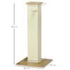 80cm Scratching Post, with Toy Ball, Sisal Rope - White