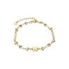 Bracelet - LUXENTER - Pirox - Argent 925 - Finition or Jaune 18k - Zircone Cubique Rubis