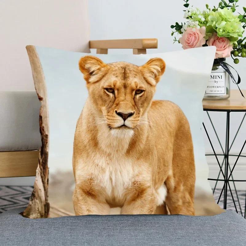 Наволочка с изображением льва, украшение для дома, гостиная, диван, наволочка, украшение для спальни, комнаты 45x45 см