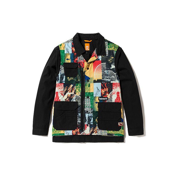 Timberland New Year Edition Pattern Print Two-In-One Detachable Casual Jacket Unisex Jackets Colorful A6CS9-DP0