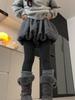 Серые стеганые шорты bootcut с высокой талией для женщин - Petite, Осень/Зима