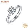 Tancise Classic 925 Sterling Silver  Moissanite Ring Ladies Jewelry Wedding Promise Party Gift