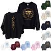 Women's Fashion Casual Round Neck Loose Long Sleeve Fourth Sweatshirt Printed Sweatshirt