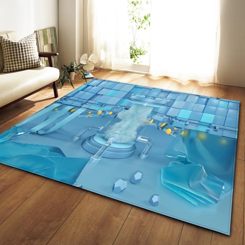 Свежий 4D ковер для гостиной, спальни, столовой, напольный коврик