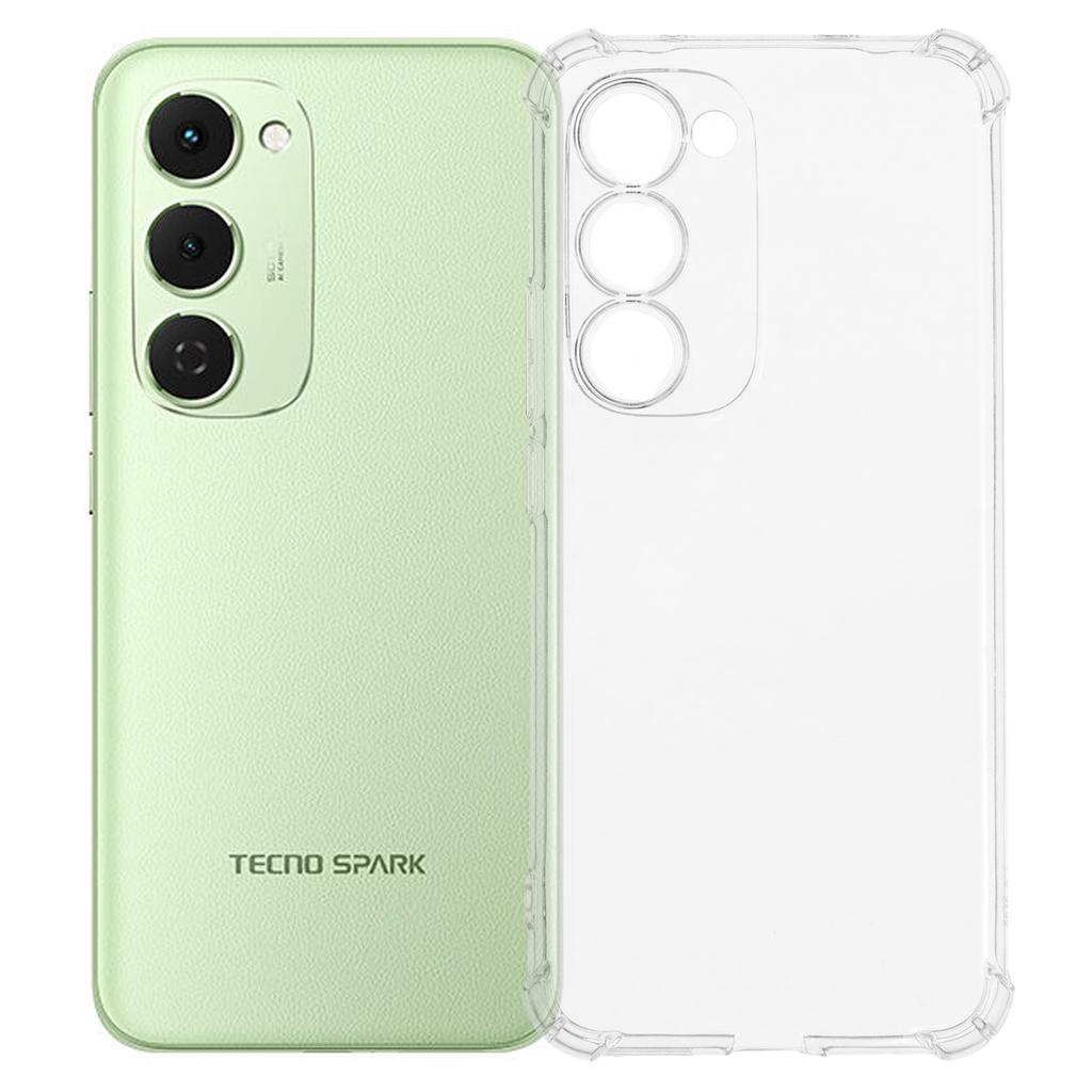 For TECNO Spark 40 Pro+ 4G Case Reinforced Four Corner Anti-Drop Clear TPU Phone Cover