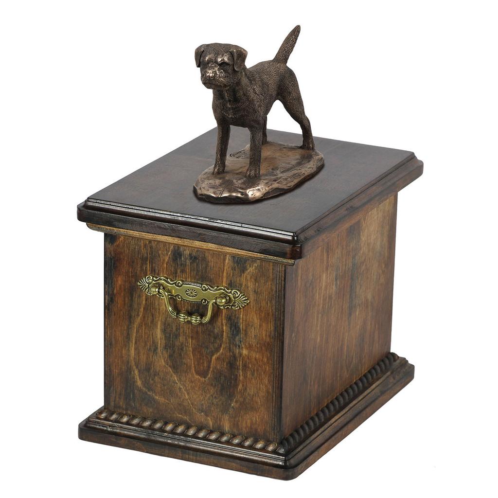 Border Terrier – Urn for the ashes of a dog, urn with a statuette | Art-Dog