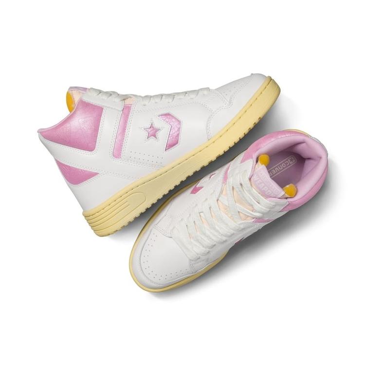 Converse Shai Gilgeous-Alexander x Weapon High Vintage White Winsome Orchid унисекс кроссовки розовые A13355C