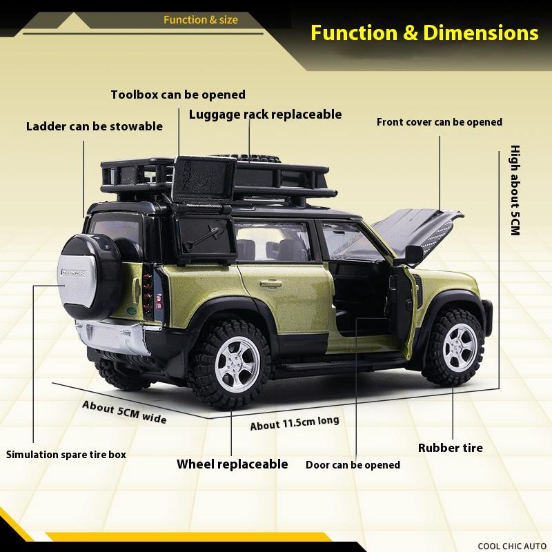 1/43 Scale Land Rover Defender DIY Assembly Alloy Car Model Kit - Detailed Replica for Kids & Collectors - Fun & Educational