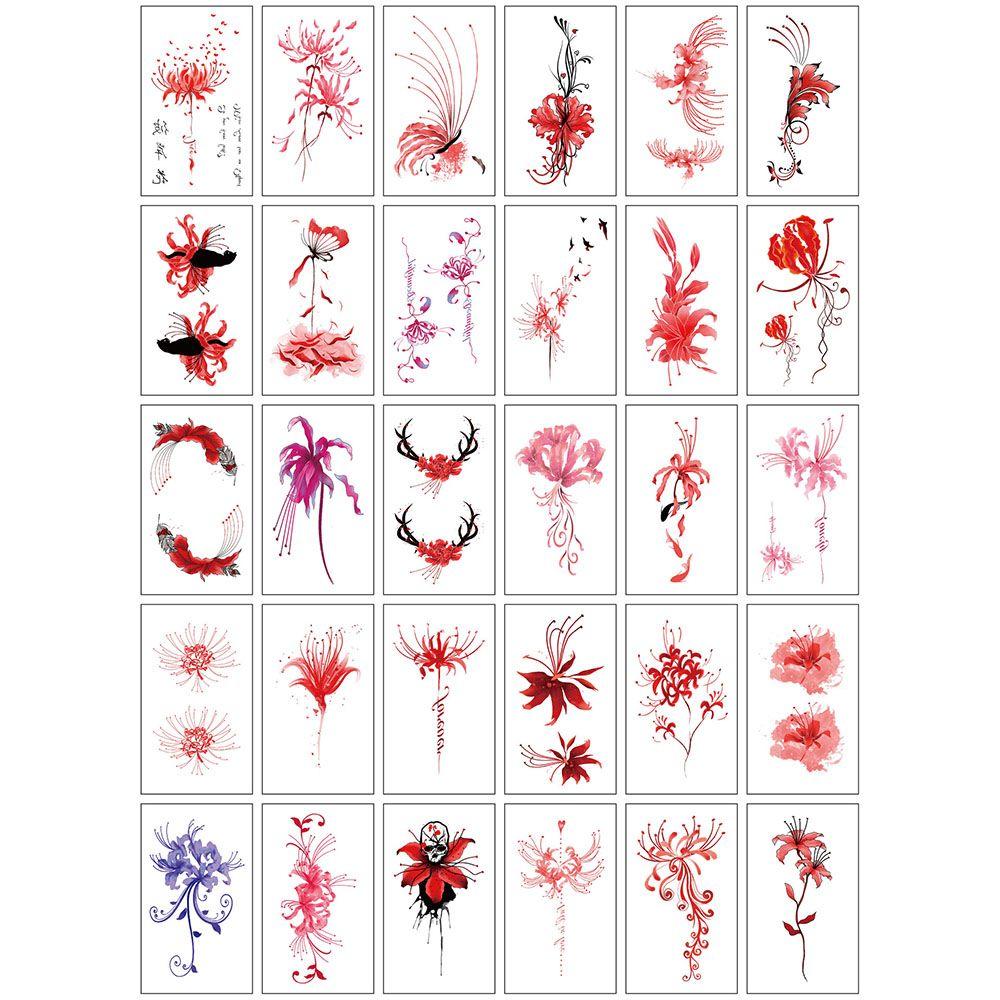 Имитация цветного рисунка Водонепроницаемые временные татуировки Наклейки на тело Поддельные татуировки Наклейки