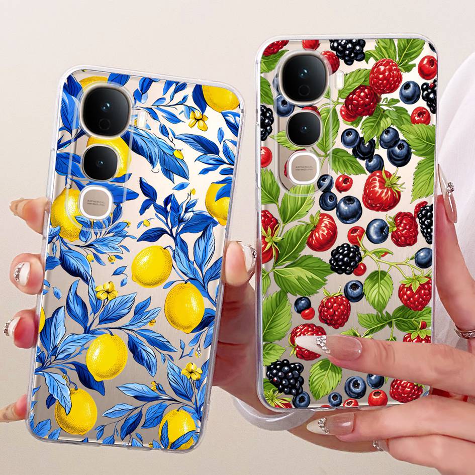 For Vivo Y400 5G Case V2506 New Fashion Flower Cover Transparent Silicone Slim Soft Phone Cover For Vivo Y400 Pro Y400Pro Bumper
