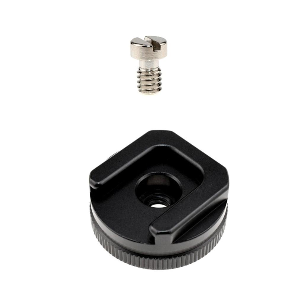 Solid Camera Hot Shoe Mount To 1/4"-20 Tripod Screw Adapter for Camera Flash Brackets Precise Machined Screw Adapter