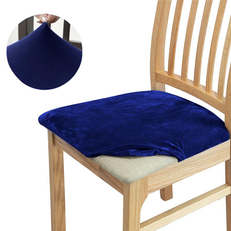 High Stretch Velvet Chair Seat Cover Protector Slipcover For Dining Room Living Room Office Kitchen Banquet Chairs