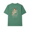 X Maison Kitsune Fox Logo Print Casual Loose Fit Round Neck Short Sleeve T-Shirt Men Tops Moroccan-Green F11U529101F-GN