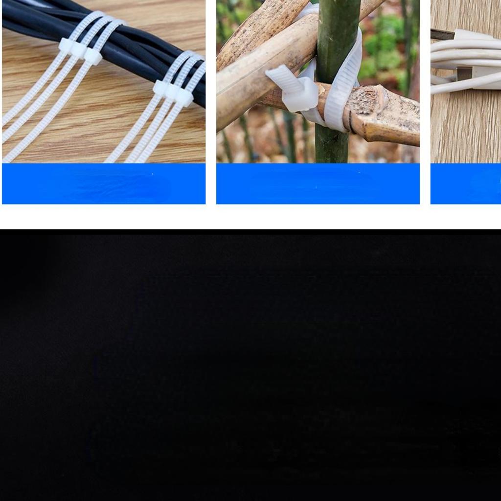 100Pcs Heavy Duty Self-locking Plastic Nylon Tie Wrap, Strong and Reliable Cable Ties