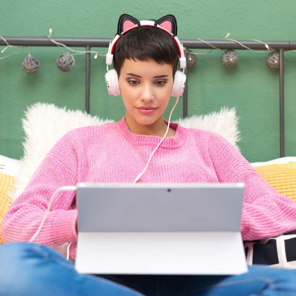 1 Pair Cute Headphones Gaming Decoration Attachment Headset Cat Ears