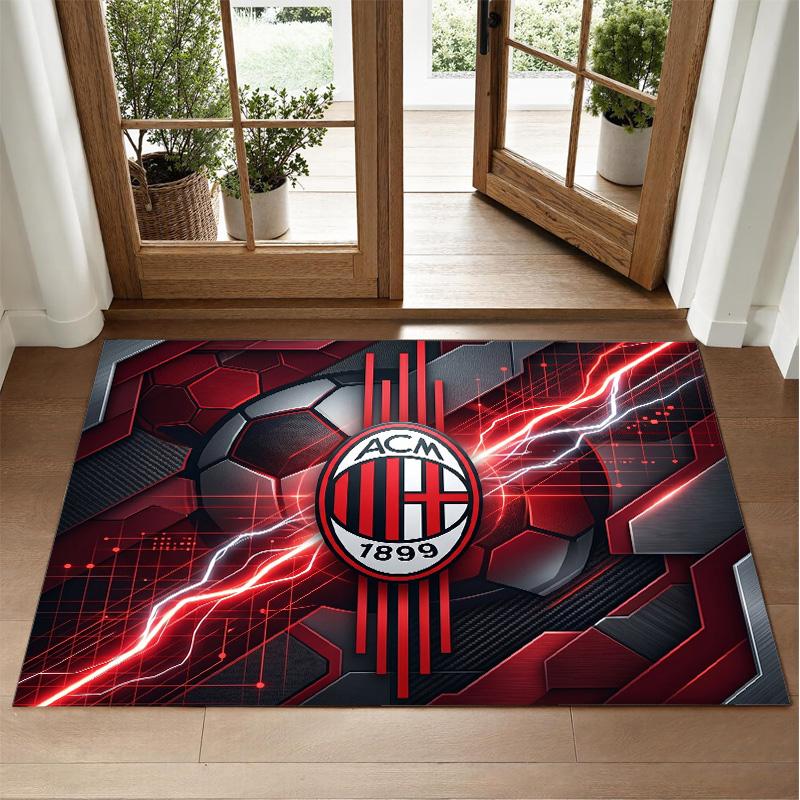 Ковер из хрустального велюра в дизайне AC Milan, мягкий декоративный коврик для прихожей спальни