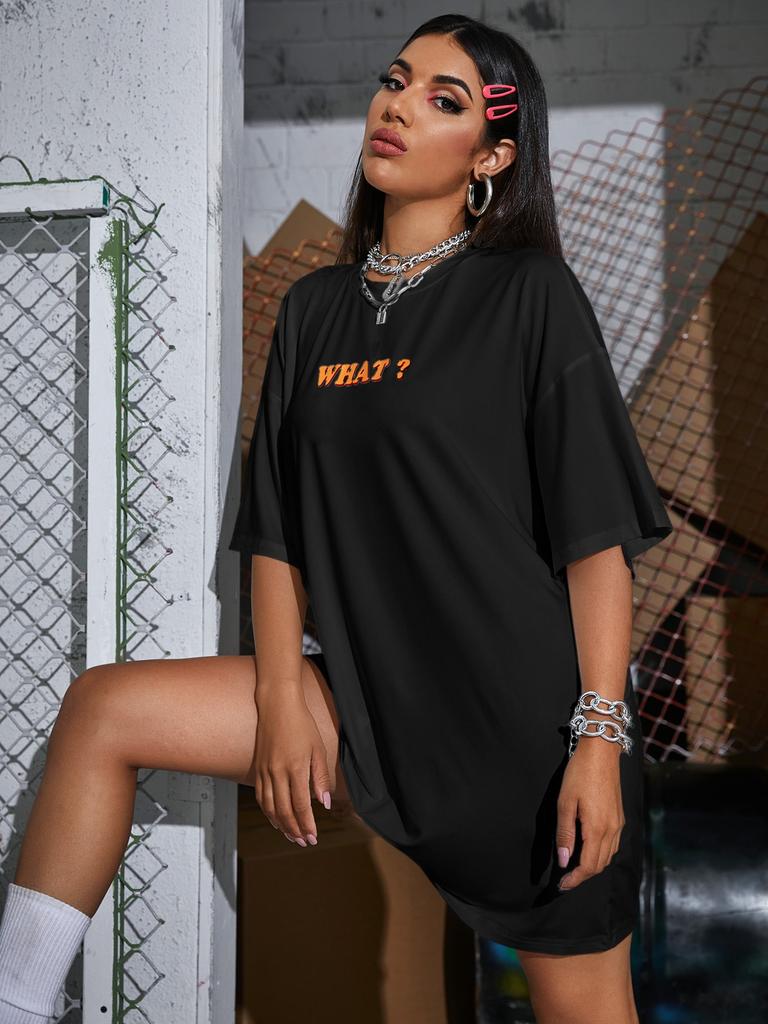 Letter Graphic Street Oversized Tee Clothing Women Soft Cotton Quality Short Sleeve Summer Breathable T-Shirts Hip Hop Tshirt