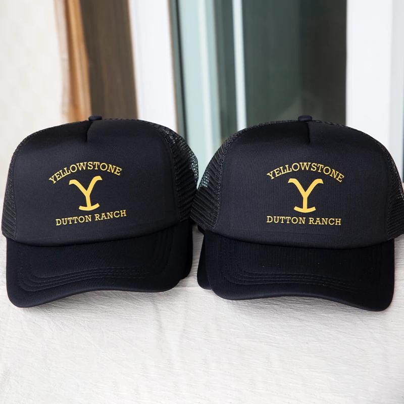 Классическая пенопластовая кепка-тракер Yellowstone Dutton Ranch для мужчин и женщин, регулируемая сетчатая бейсболка, повседневная спортивная кепка с козырьком для защиты от солнца для взрослых
