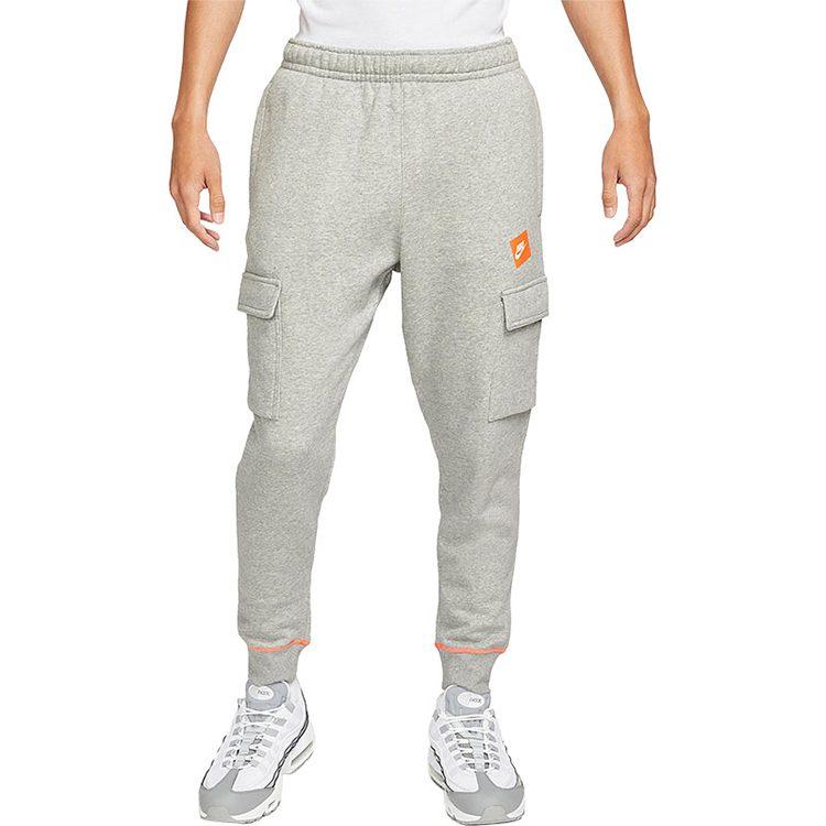 Nike Повседневные брюки мужские серые утолщенные с манжетами DD6268-063