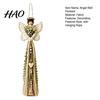 Pastoral Style Room Decoration Angel Wall Hanging Decor with Tassel And Wooden Beads, Handmade Fabric Bohemian Bedroom Art Pendant for Living