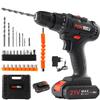 Электрические шуруповерты POWTOOLS - 21В - 1 аккумулятор Литиевый + 28 аксессуаров + Зарядное устройство