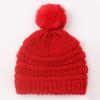 New baby knitted pullover hat, children's autumn and winter hairball warm hat, baby wool hat