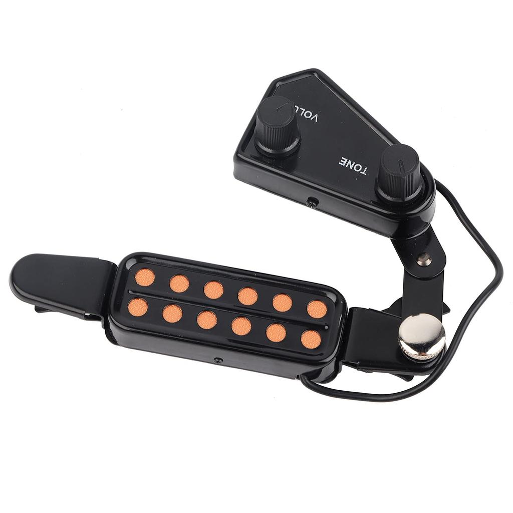 VGEBY Acoustic Guitar Pickup, 12-Hole Acoustic Guitar Pickup with Tone and Volume Controls and Connectors, Easy To Use, Durable, and Compatible with