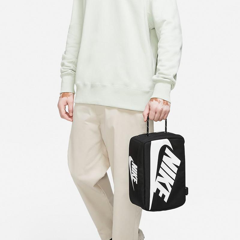 Nike Полиэстеровая Сумка-коробка для обуви Сумка-тоут Сумка на плечо Сумка через плечо Сумка для хранения Унисекс Черный Повседневный DV6092-010