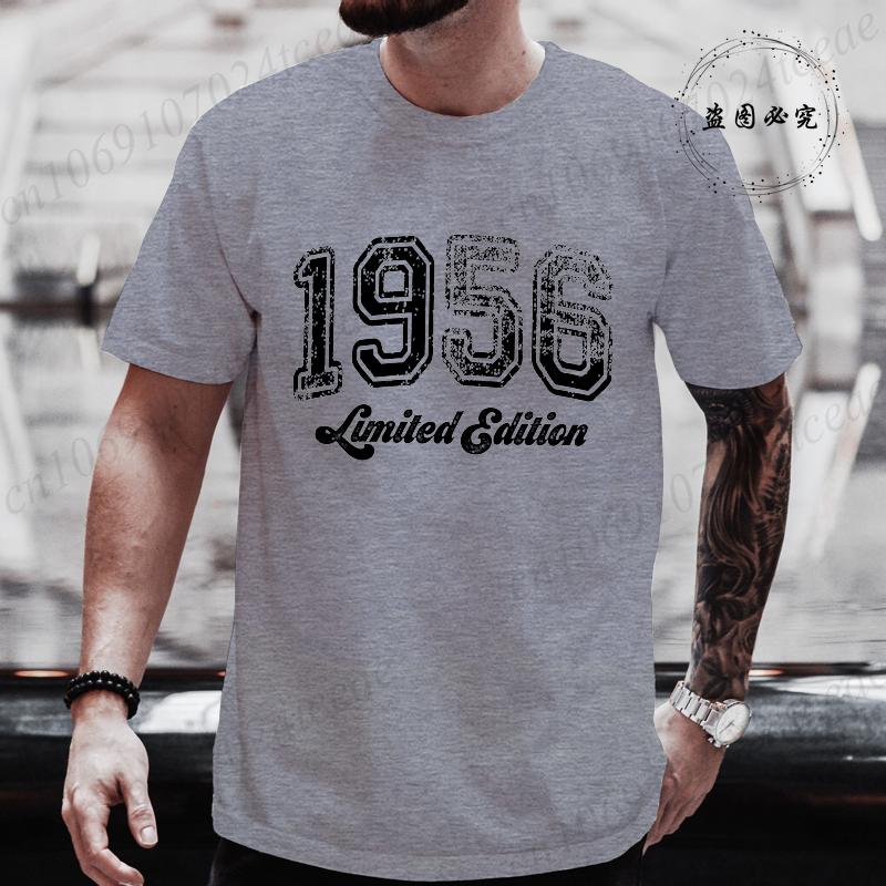 Vintage 1956 Birthday Tshirt Birthday Shirt Funny Retro Limited Edition Tee Tshirt For Unisex Tee Tops Short Sleeve Unisexs Clothing
