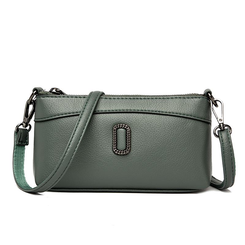 Solid Color Fashion Women Small Mobile Phone Bag New Simplicity High Quality PU Leather Crossbody Bags Leisure Mini Shoulder Bag