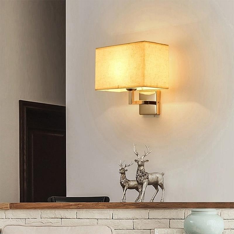 E27 Hotel Bedhead Fabric Wall Light with Switch LED Spotlight Reading Light Спальня Кабинет Nordic Home Decoration Lights