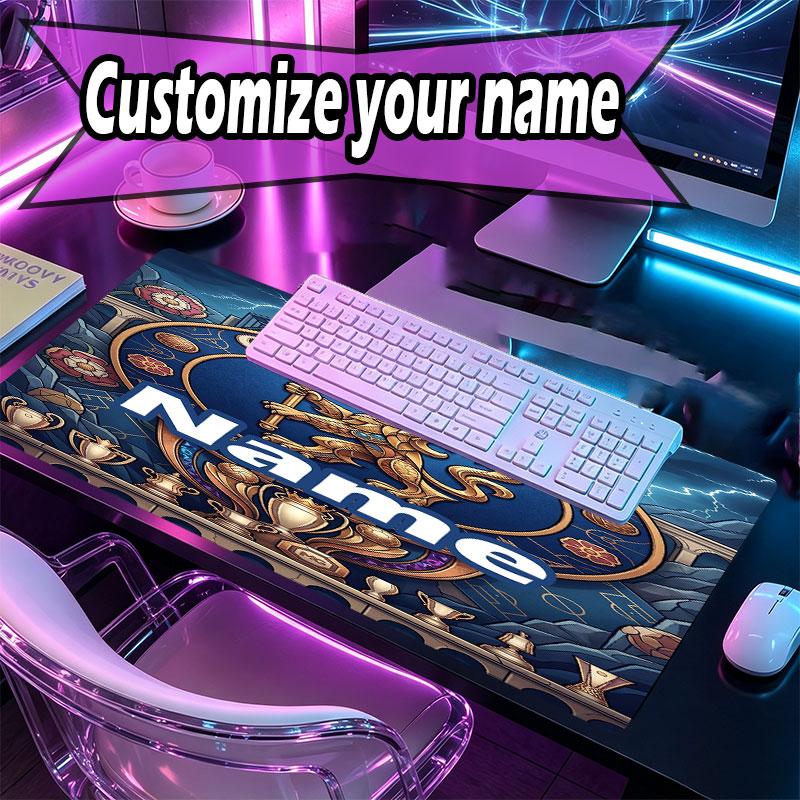 Custom Name Personalized Chelsea Football Club Pattern Mousepad, Laptop PC Desk Mat, Decorative Desk Mat for Home Keyboard Pad Gift