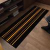 Modern Black Area Rug with Diagonal Orange Lines Non-Slip Rectangular Carpet for Living Room Study Decor Soft Floor Mat
