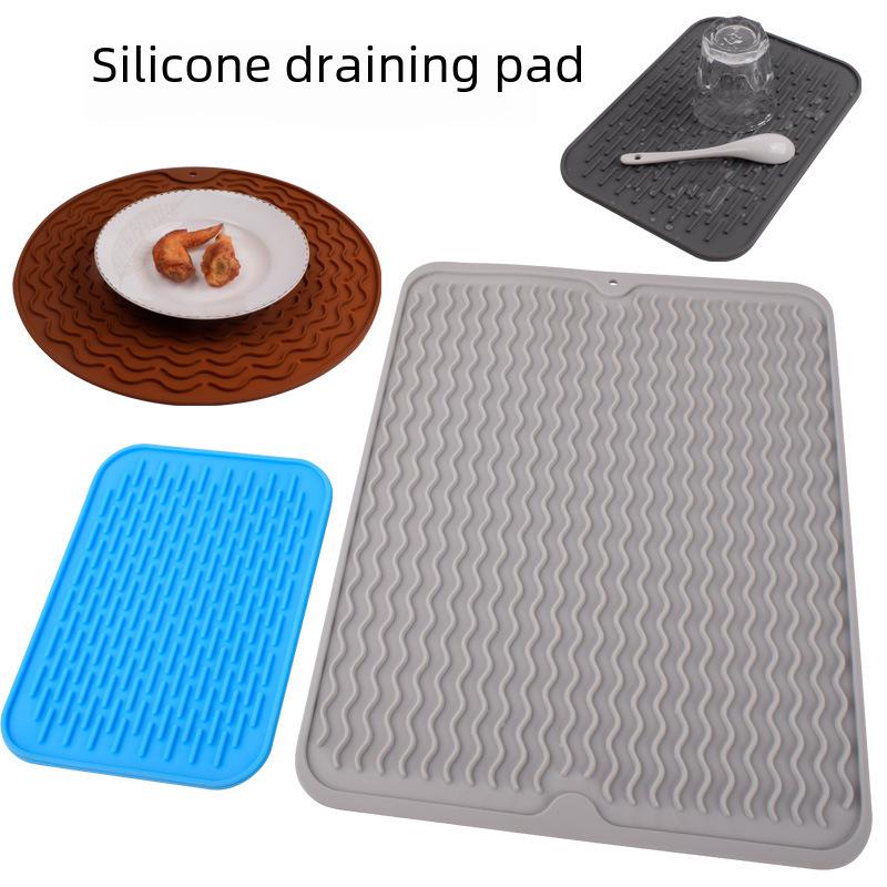 Silicone Placemat: Waterproof, Heat-Resistant Drain Pad & Table Mat for Air Fryer, Glass, Tableware