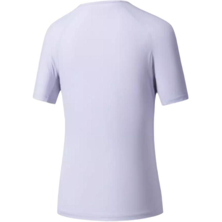 Anta Champion Outdoor Series Дышащая Удобная Влагоотводящая Простая Приталенная Футболка с Коротким Рукавом Женские Топы Серо-Туманно-Фиолетовый 162520111-4