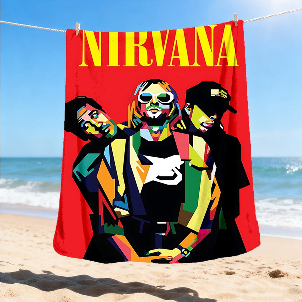 1 шт. Постер группы Nirvana Плед для улицы Легкое фланелевое покрывало для путешествий, кемпинга, гостиной, дивана, кресла Мягкое