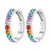 Серьги-кольца Orstarry S925 стерлинговое серебро цвет циркона минималистичный дизайн для женщин ювелирные изделия оригинальные модные подарок